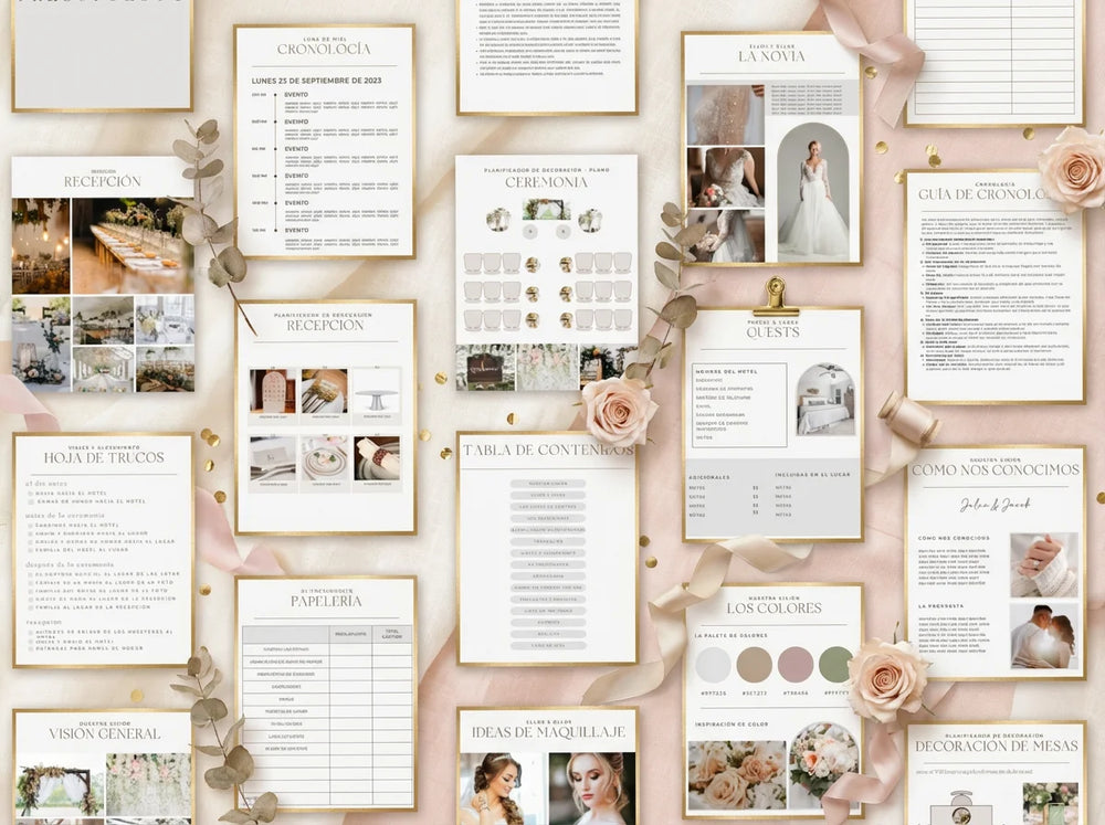 Wedding Planner Bundle Canva Mockup